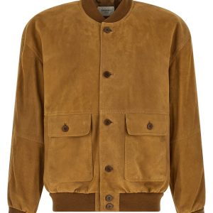 Suede bomber jacket