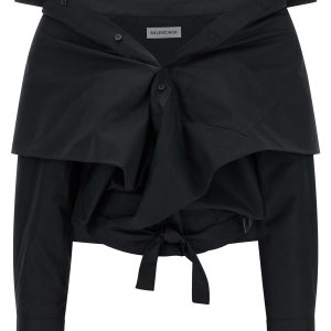 Crop shirt off the shoulder