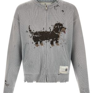 'Dog Jacquard Knit' cardigan