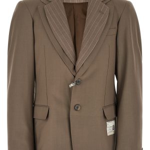 Double layer lapel blazer jacket