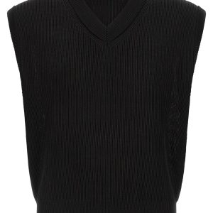 Ribbed knit vest