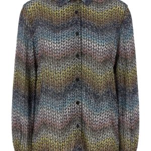 Lamé viscose shirt