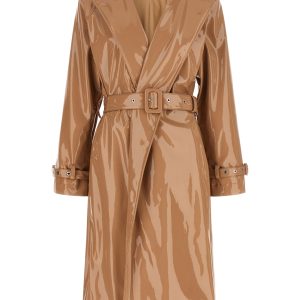 Vinyl trench coat