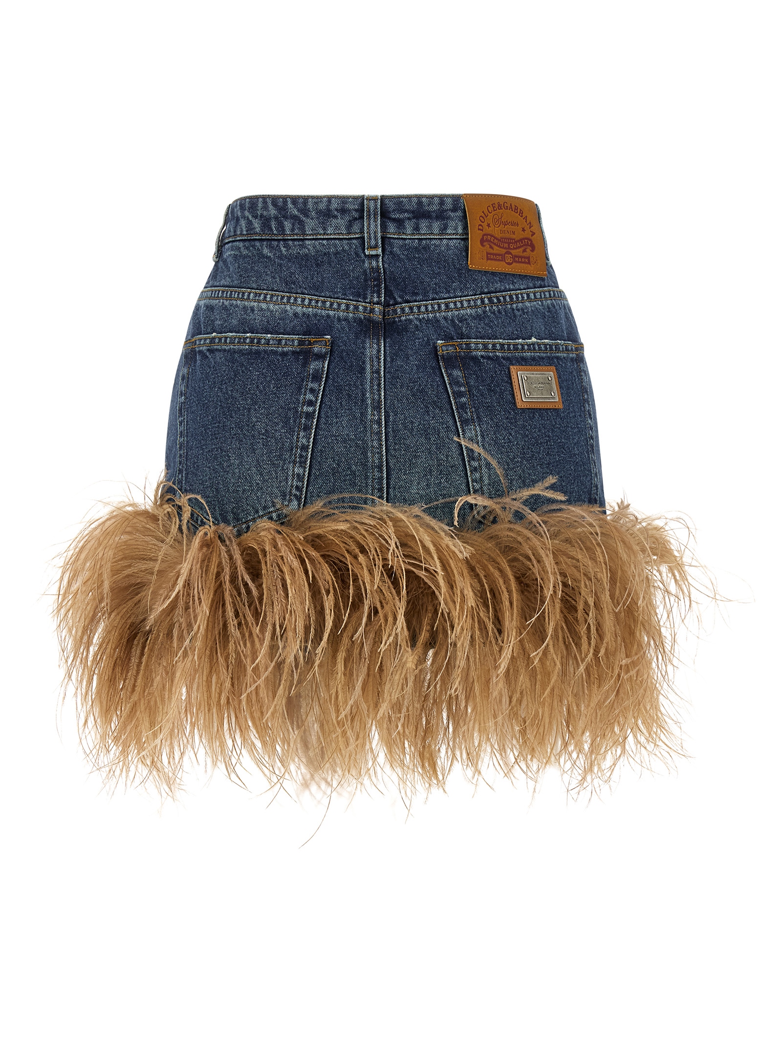 Feather denim skirt - immagine 2