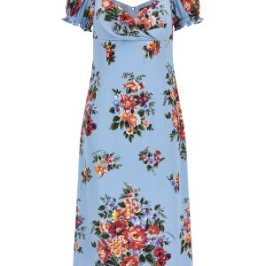 'Mazzo di fiori' print dress