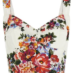 'Mazzo di fiori' print top
