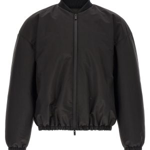 Satin effect bomber jacket