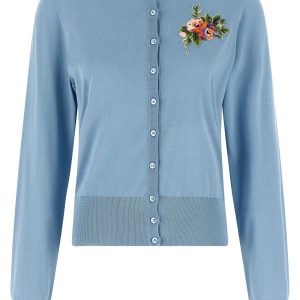 Floral embroidery cardigan