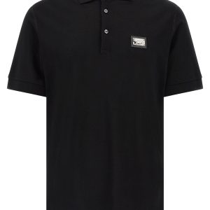 Logo plate polo shirt