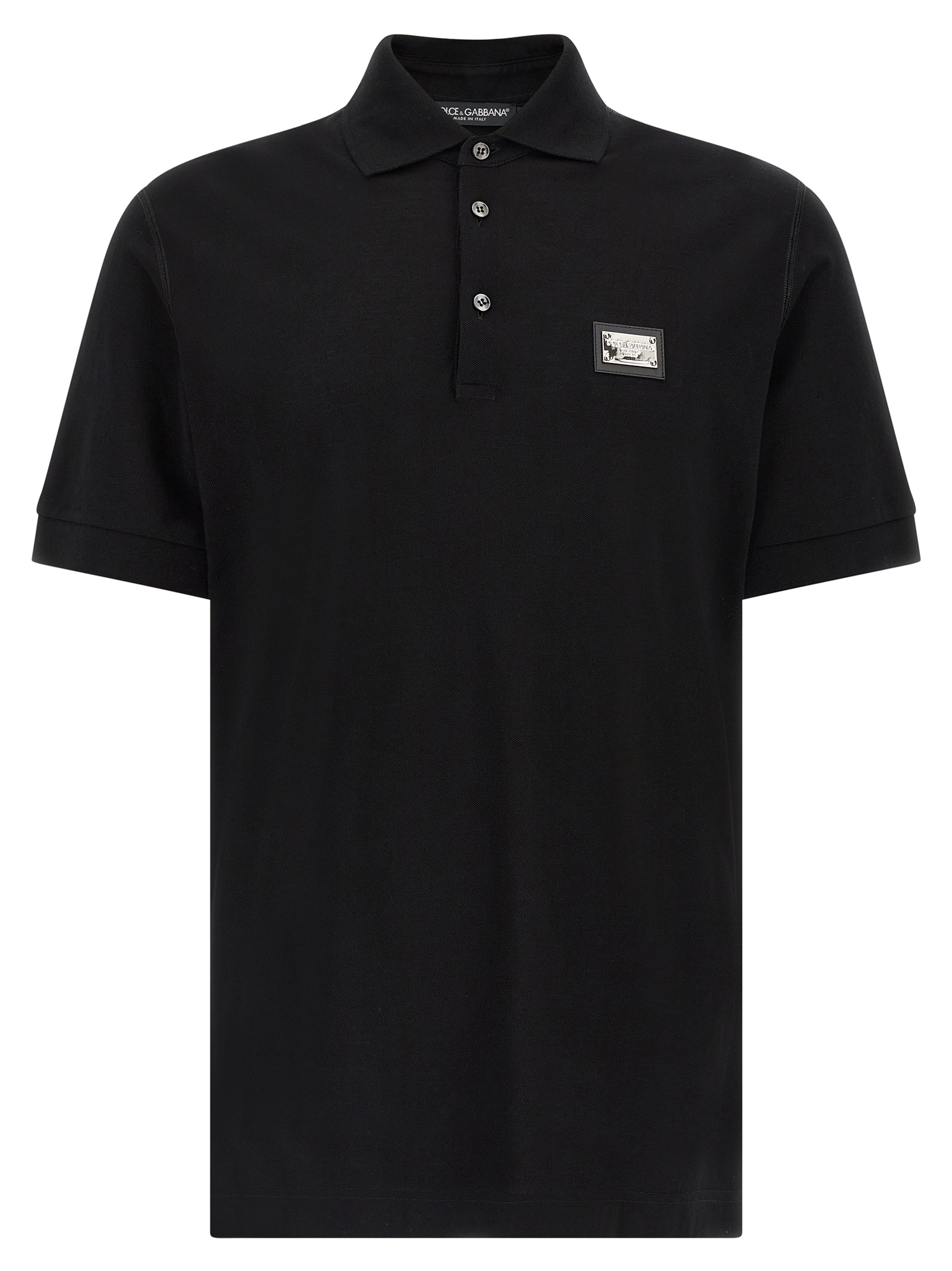 Logo plate polo shirt