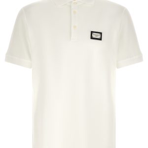 Logo plate polo shirt