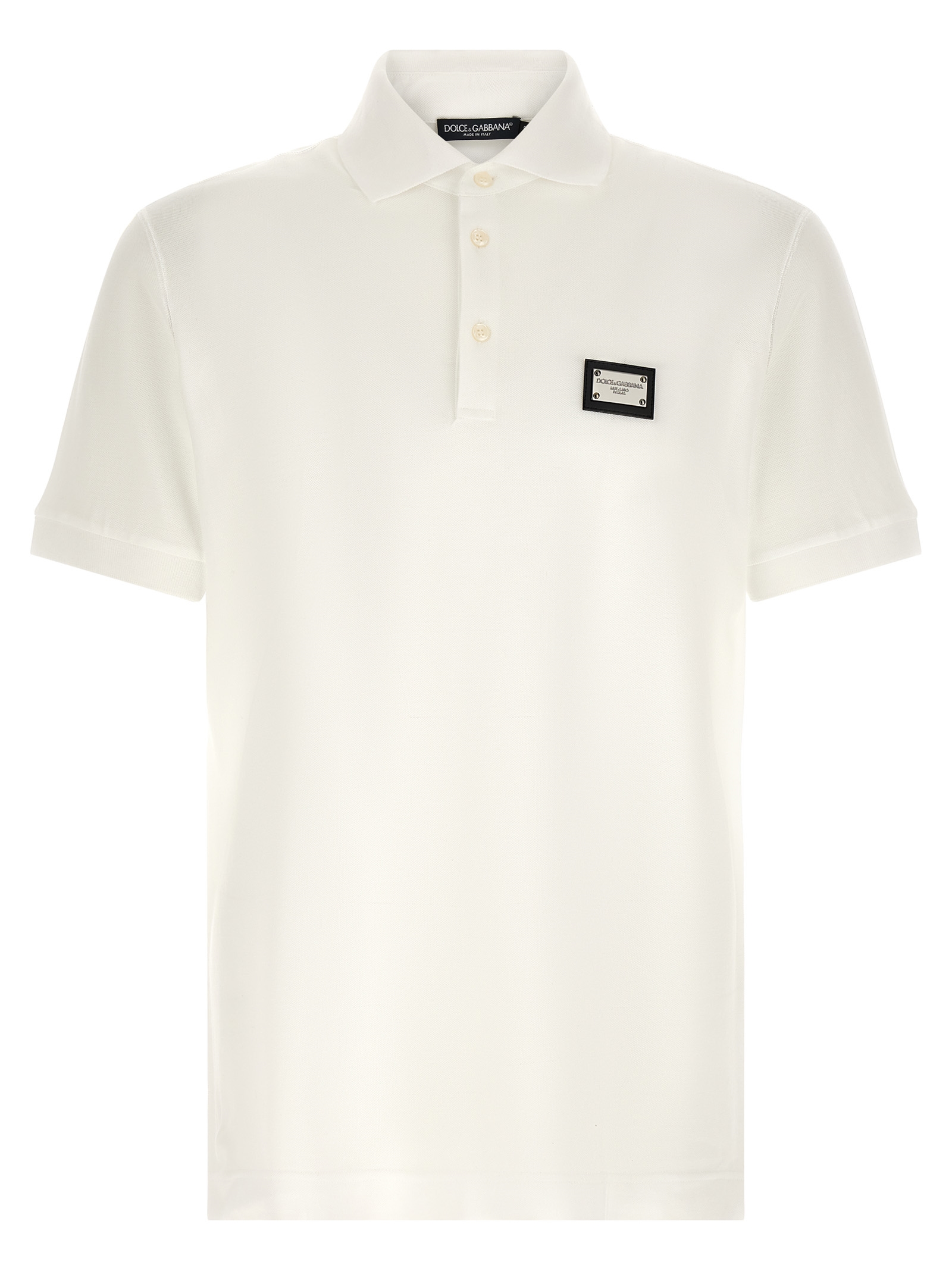 Logo plate polo shirt