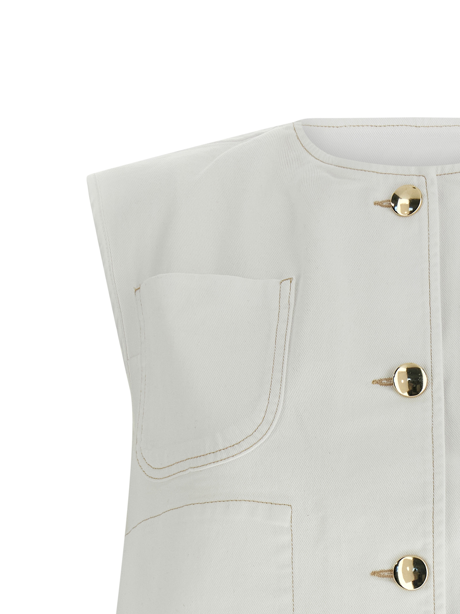 Denim and knit vest - immagine 3