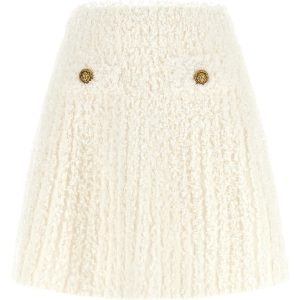 Plumetis tweed skirt