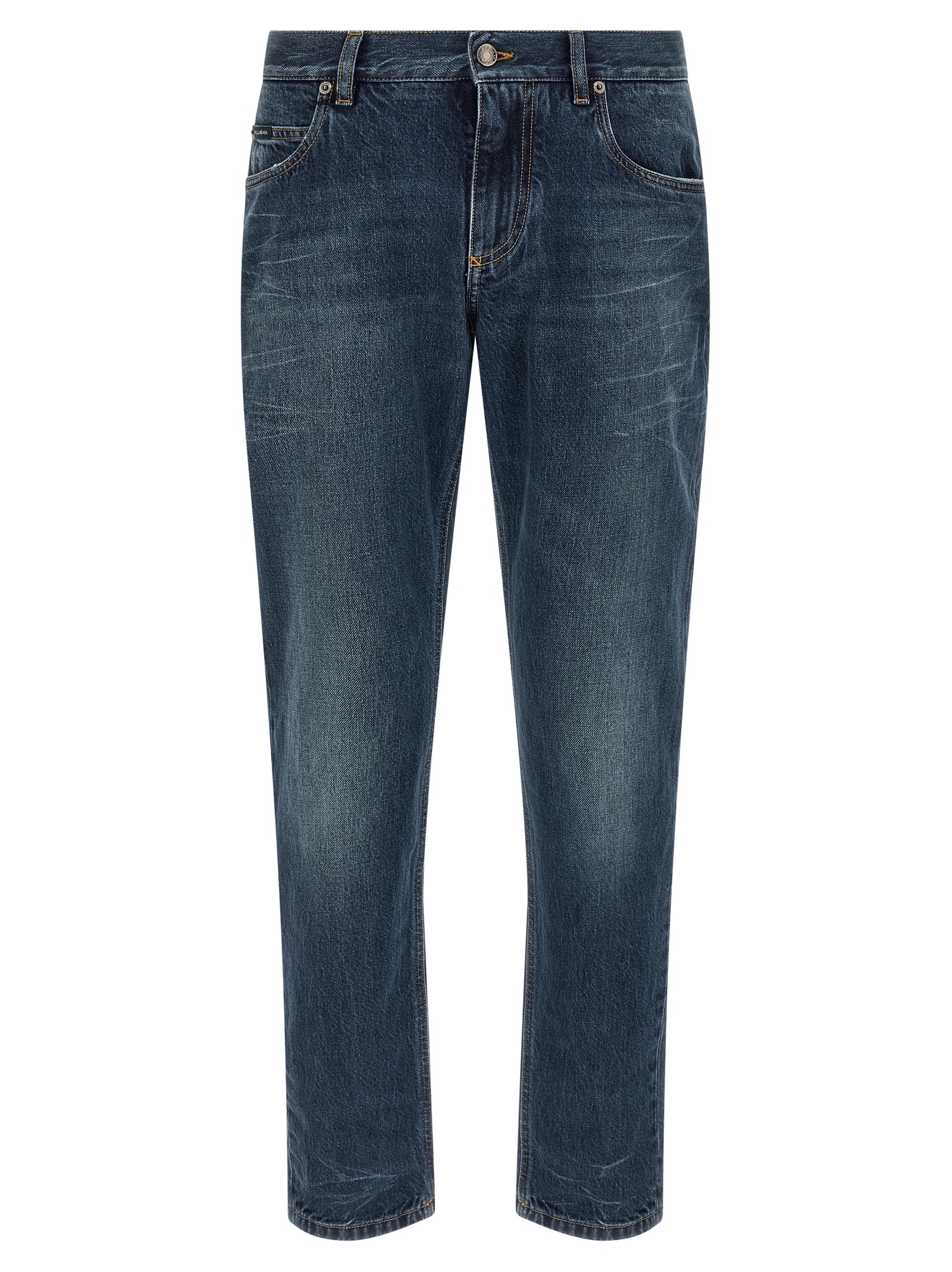 Logo embroidery jeans