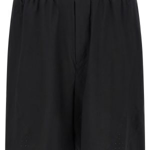 Vinyl logo bermuda shorts