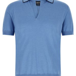 Cotton and silk polo shirt