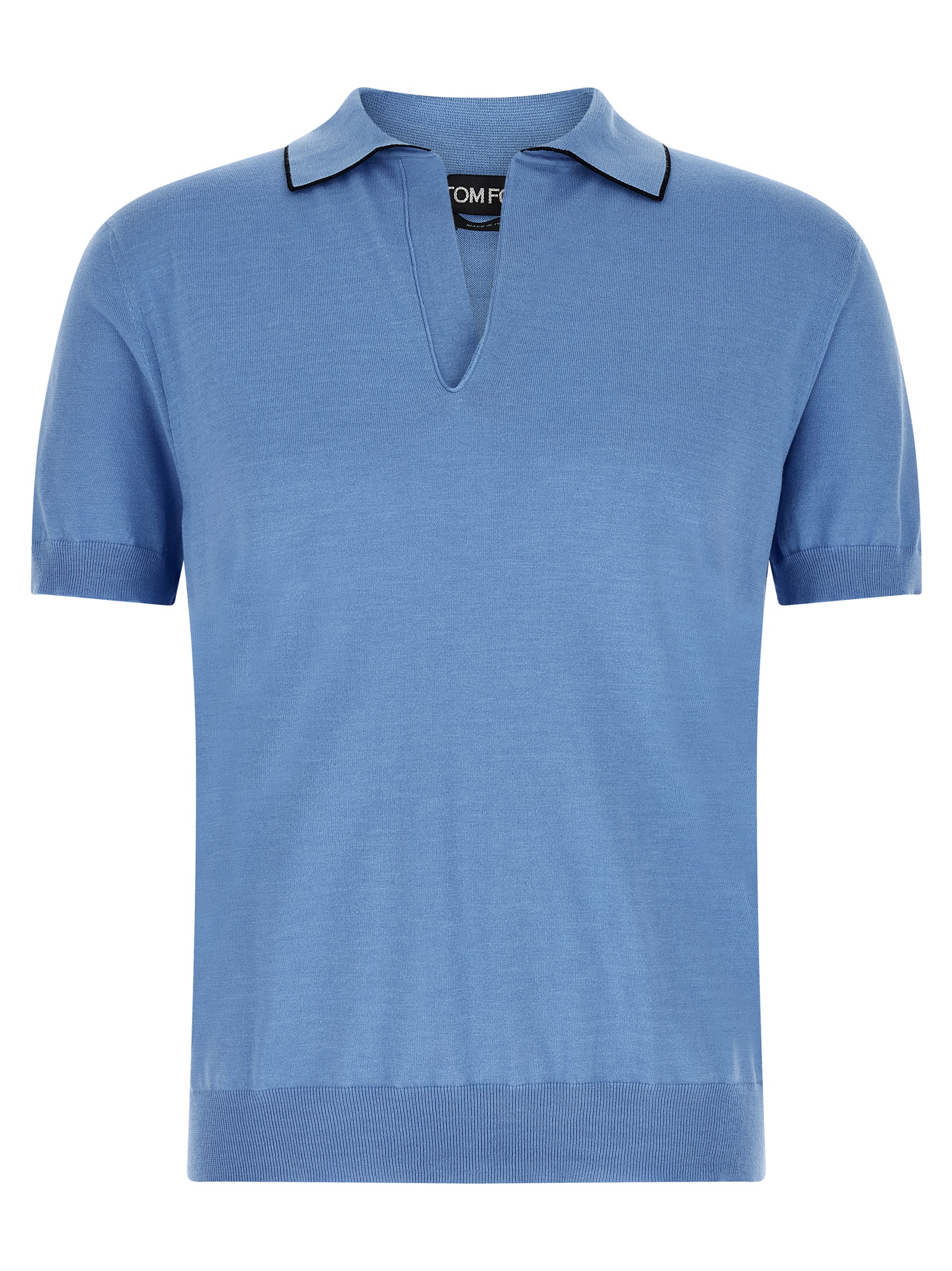 Cotton and silk polo shirt