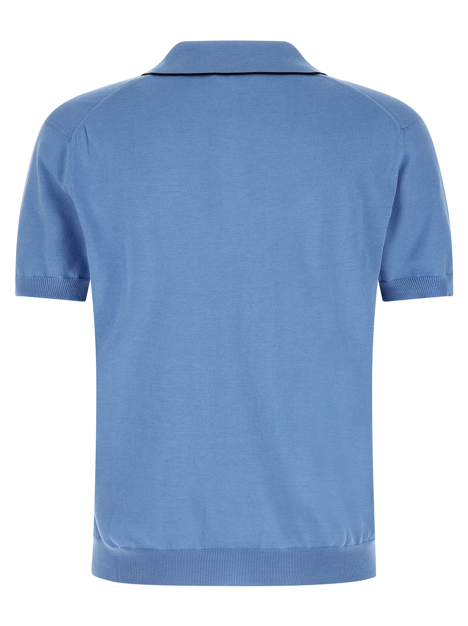 Cotton and silk polo shirt - immagine 2