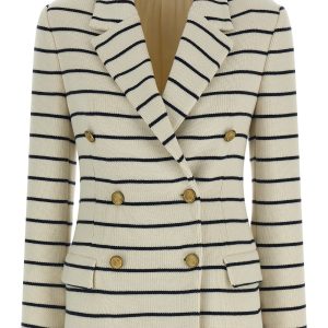 Striped sweater blazer