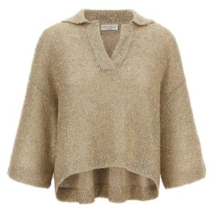 'Shearling' knit polo shirt