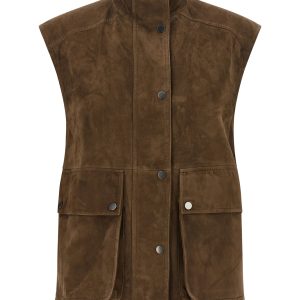 Couture suede vest
