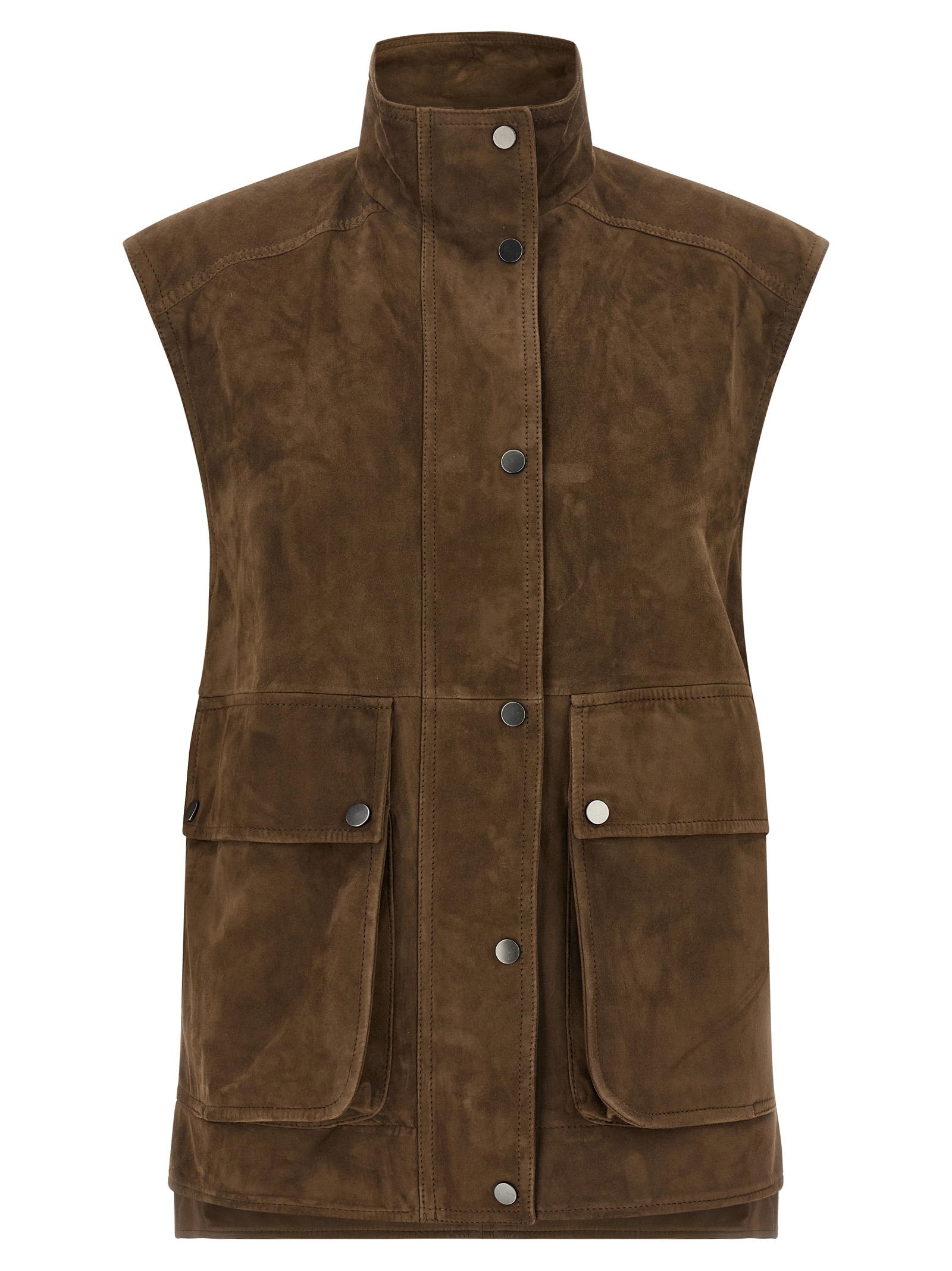 Couture suede vest