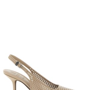 Net calf slingback