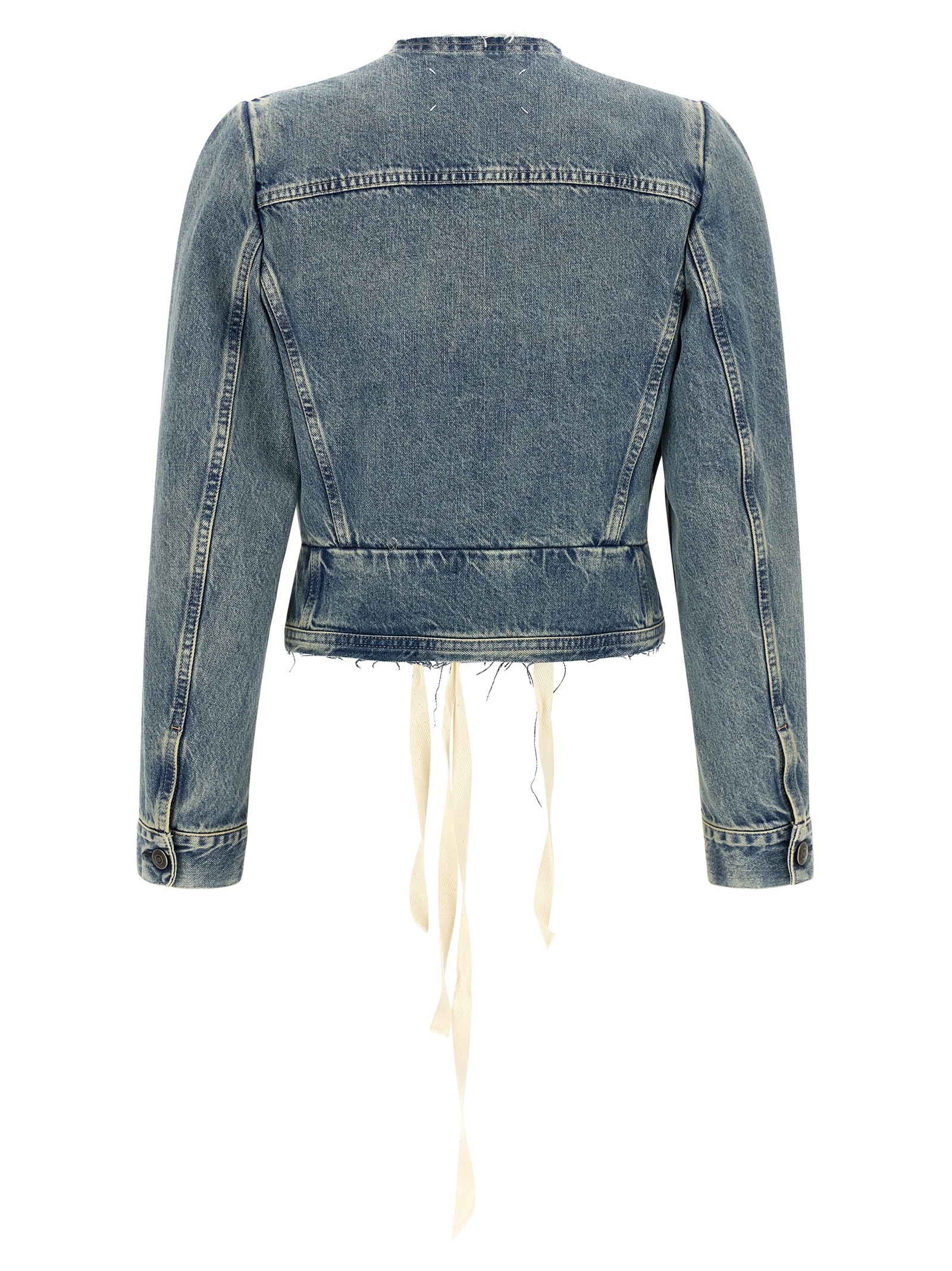 Raw cut hem denim jacket - immagine 2