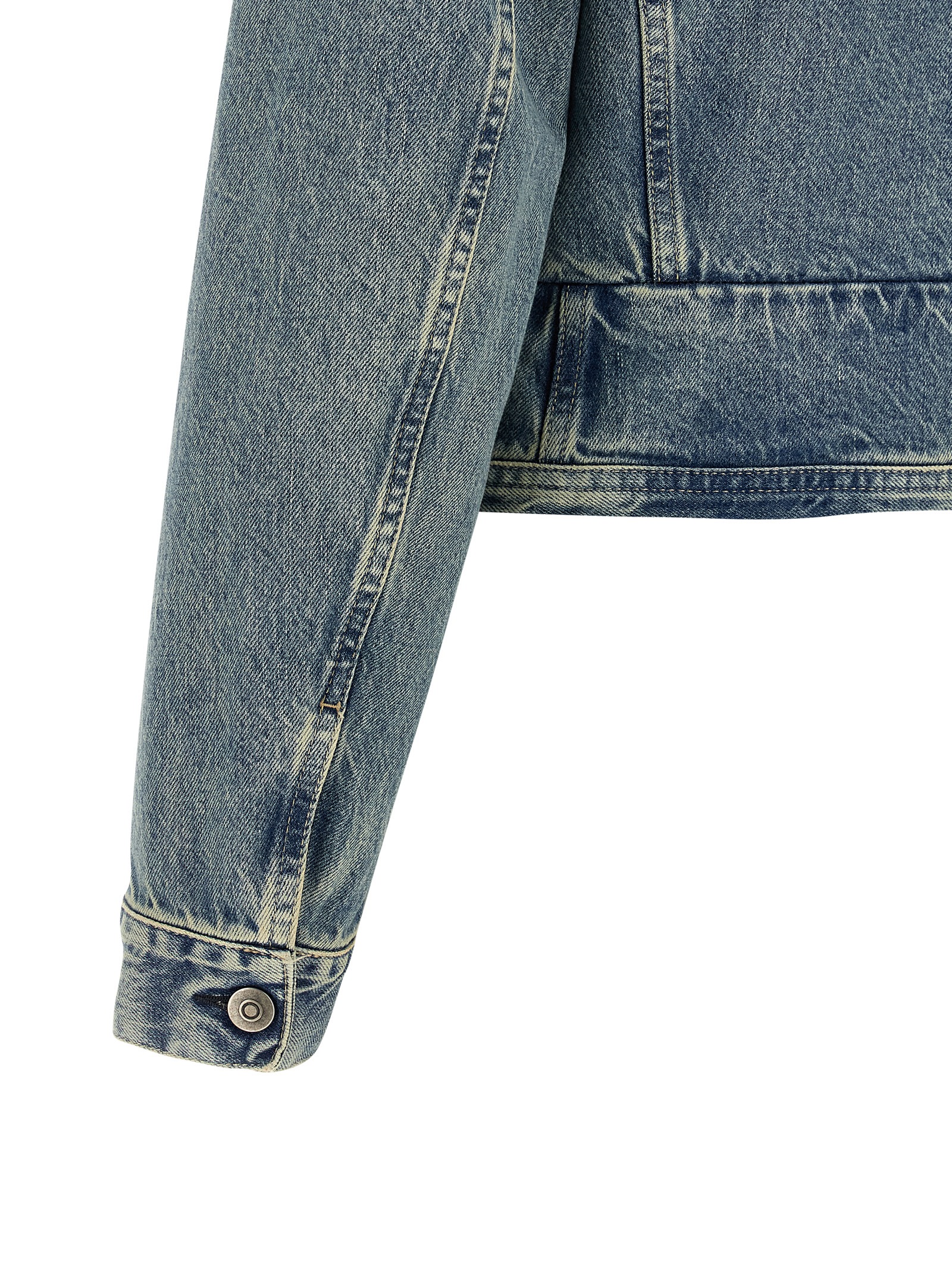 Raw cut hem denim jacket - immagine 4