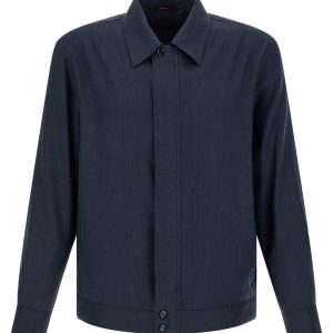 Linen wool blouson
