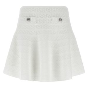 'Pointelle knit' mini skirt