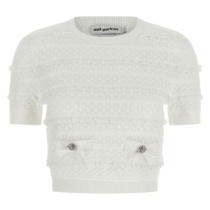 'Pointelle knit' top