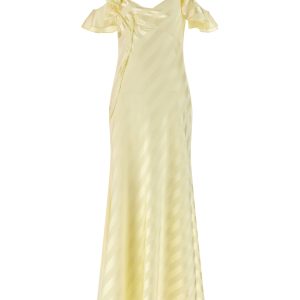 'Satin Striped' long dress