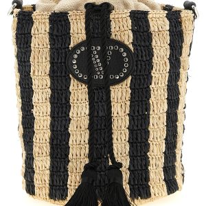 Valentino Garavani raffia small bucket bag